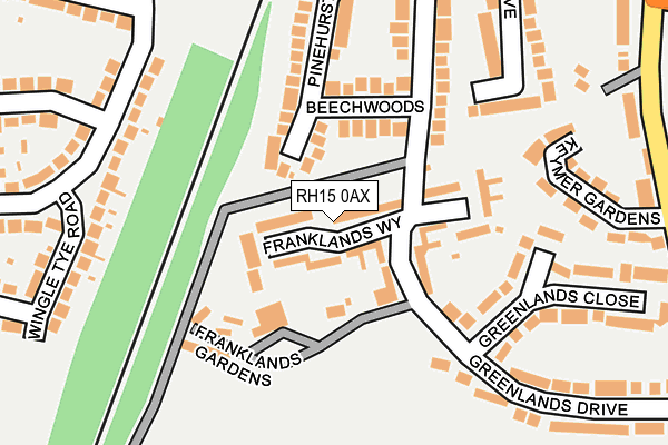 RH15 0AX map - OS OpenMap – Local (Ordnance Survey)