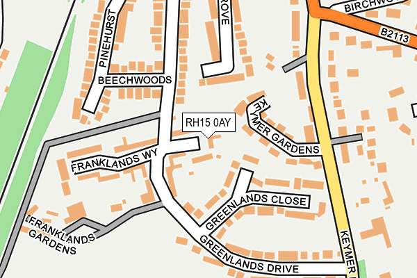 RH15 0AY map - OS OpenMap – Local (Ordnance Survey)