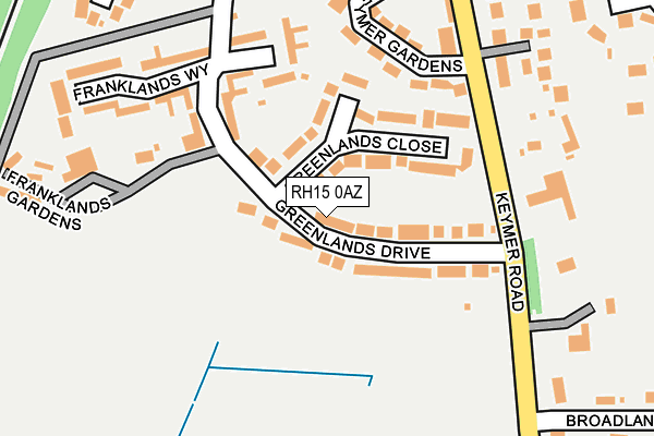RH15 0AZ map - OS OpenMap – Local (Ordnance Survey)