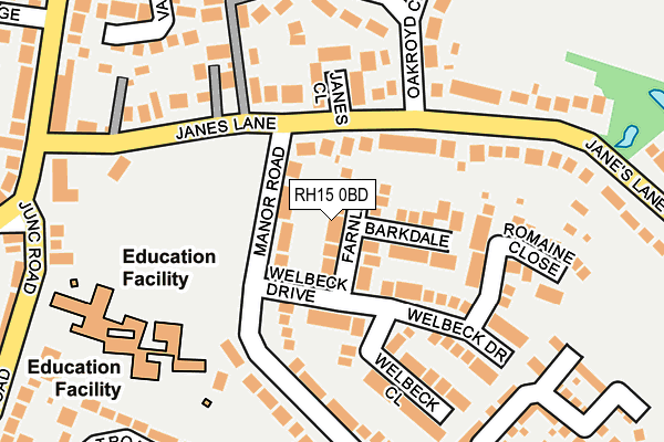 RH15 0BD map - OS OpenMap – Local (Ordnance Survey)