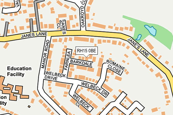 RH15 0BE map - OS OpenMap – Local (Ordnance Survey)