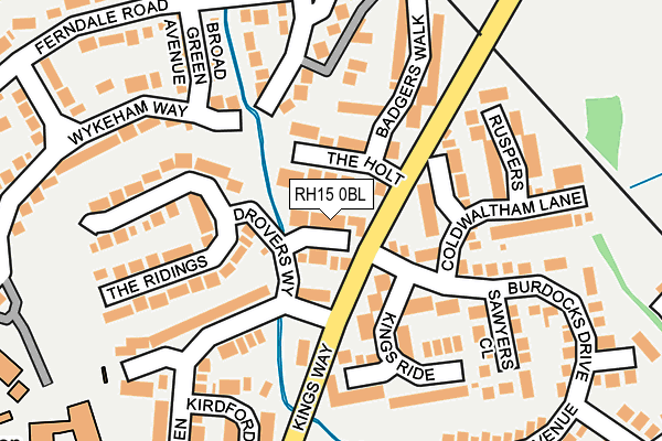 RH15 0BL map - OS OpenMap – Local (Ordnance Survey)