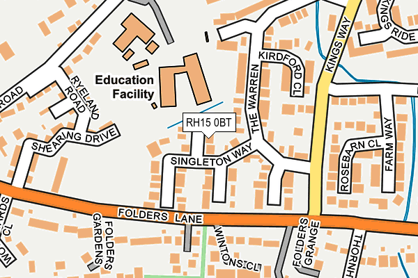 RH15 0BT map - OS OpenMap – Local (Ordnance Survey)