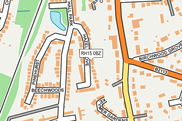 RH15 0BZ map - OS OpenMap – Local (Ordnance Survey)