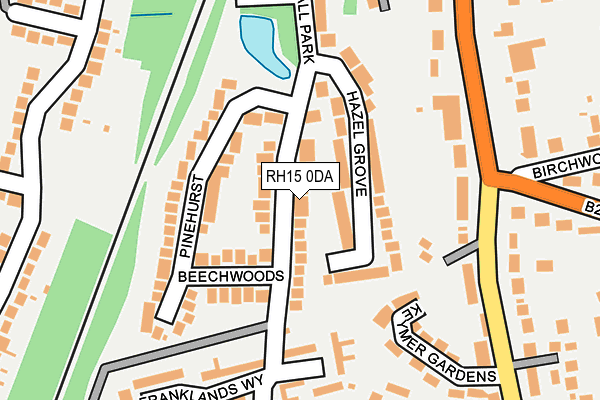 RH15 0DA map - OS OpenMap – Local (Ordnance Survey)