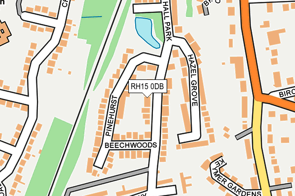 RH15 0DB map - OS OpenMap – Local (Ordnance Survey)