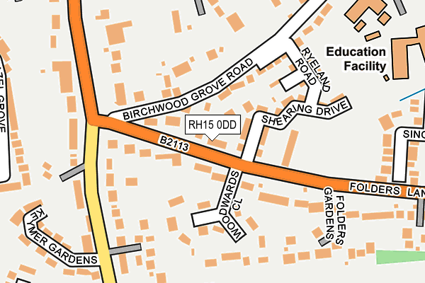 RH15 0DD map - OS OpenMap – Local (Ordnance Survey)