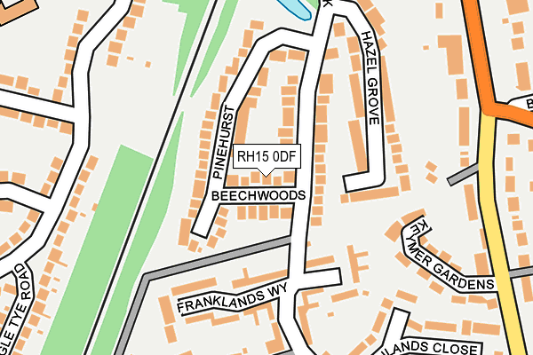 RH15 0DF map - OS OpenMap – Local (Ordnance Survey)
