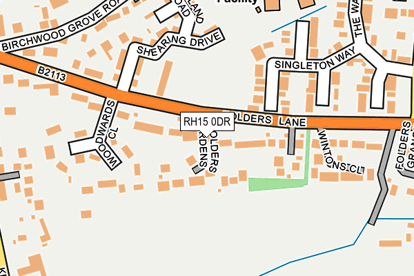 RH15 0DR map - OS OpenMap – Local (Ordnance Survey)