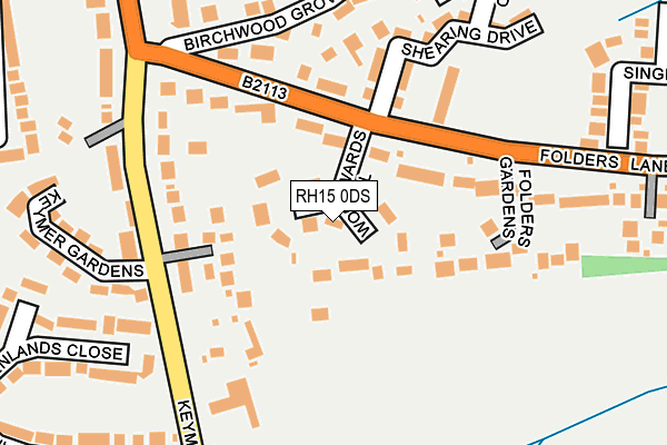 RH15 0DS map - OS OpenMap – Local (Ordnance Survey)