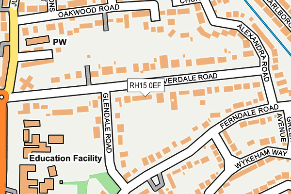 RH15 0EF map - OS OpenMap – Local (Ordnance Survey)