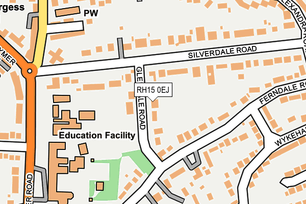 RH15 0EJ map - OS OpenMap – Local (Ordnance Survey)