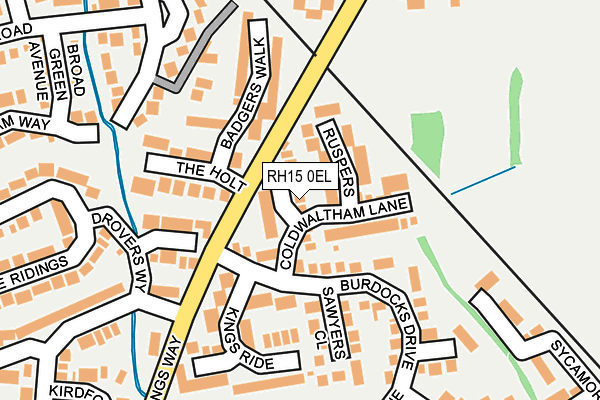 RH15 0EL map - OS OpenMap – Local (Ordnance Survey)