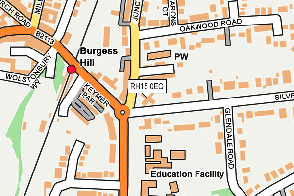 RH15 0EQ map - OS OpenMap – Local (Ordnance Survey)