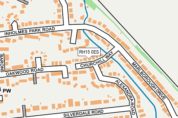 RH15 0ES map - OS OpenMap – Local (Ordnance Survey)