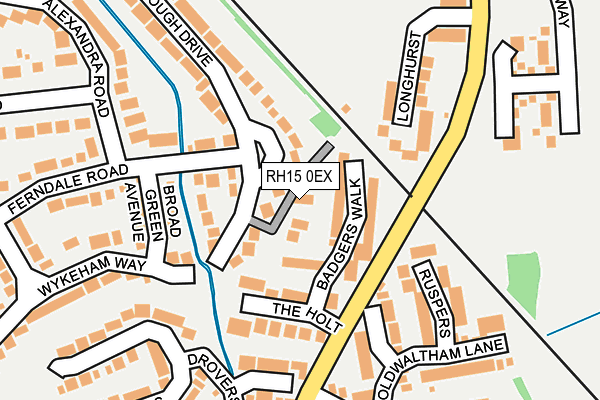 RH15 0EX map - OS OpenMap – Local (Ordnance Survey)