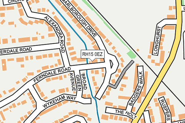 RH15 0EZ map - OS OpenMap – Local (Ordnance Survey)