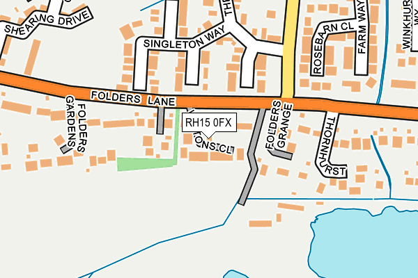 RH15 0FX map - OS OpenMap – Local (Ordnance Survey)