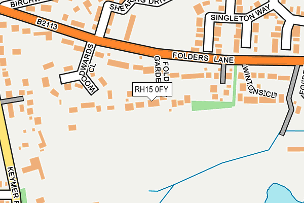 RH15 0FY map - OS OpenMap – Local (Ordnance Survey)