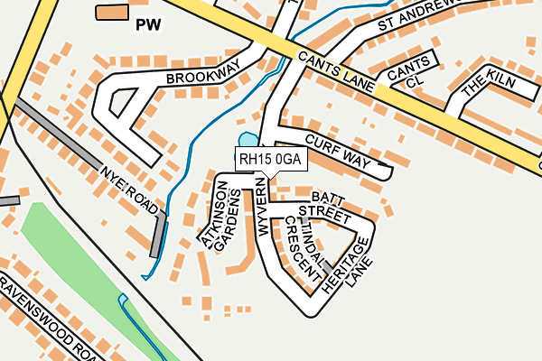 RH15 0GA map - OS OpenMap – Local (Ordnance Survey)