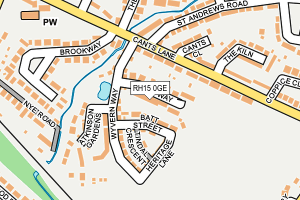 RH15 0GE map - OS OpenMap – Local (Ordnance Survey)