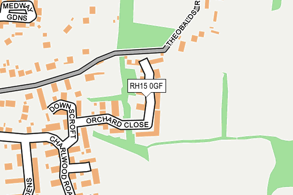 RH15 0GF map - OS OpenMap – Local (Ordnance Survey)