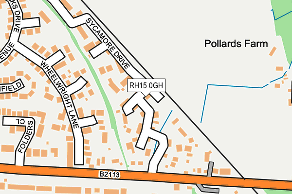 RH15 0GH map - OS OpenMap – Local (Ordnance Survey)