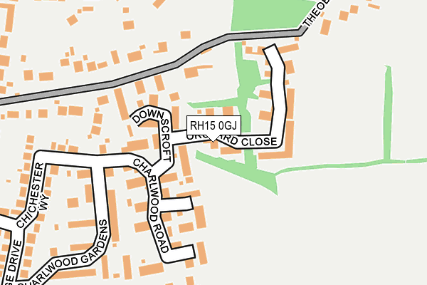 RH15 0GJ map - OS OpenMap – Local (Ordnance Survey)