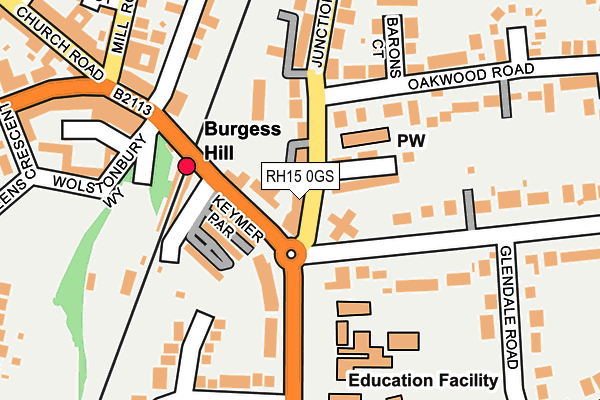 RH15 0GS map - OS OpenMap – Local (Ordnance Survey)