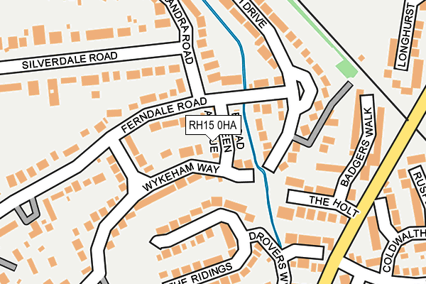 RH15 0HA map - OS OpenMap – Local (Ordnance Survey)