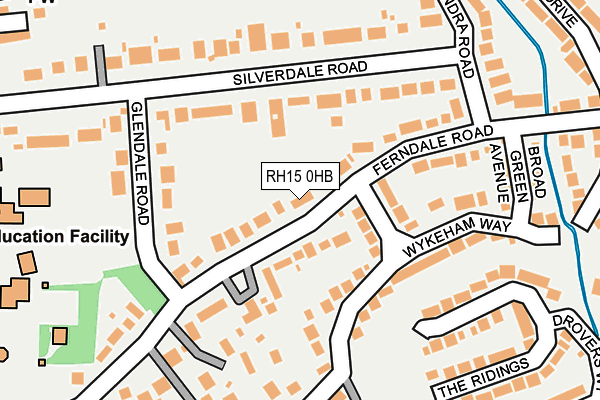 RH15 0HB map - OS OpenMap – Local (Ordnance Survey)