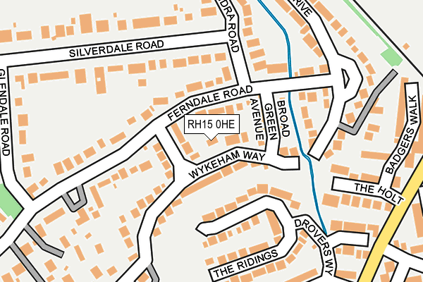 RH15 0HE map - OS OpenMap – Local (Ordnance Survey)