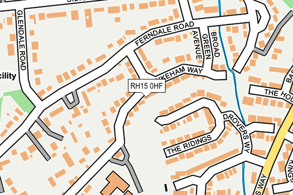 RH15 0HF map - OS OpenMap – Local (Ordnance Survey)