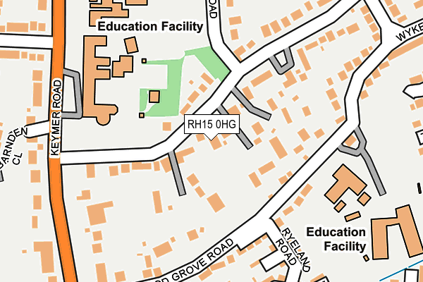 RH15 0HG map - OS OpenMap – Local (Ordnance Survey)