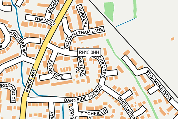 RH15 0HH map - OS OpenMap – Local (Ordnance Survey)