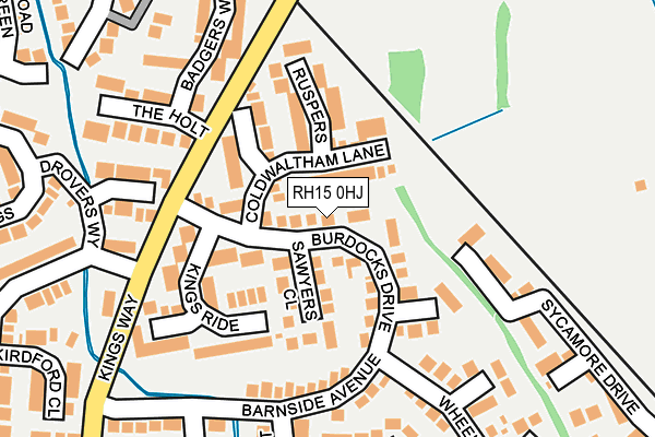 RH15 0HJ map - OS OpenMap – Local (Ordnance Survey)