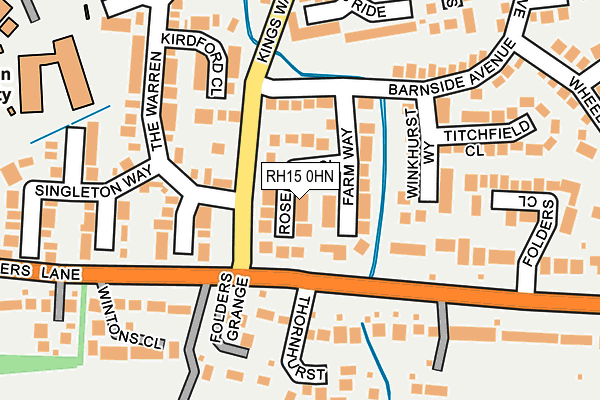 RH15 0HN map - OS OpenMap – Local (Ordnance Survey)