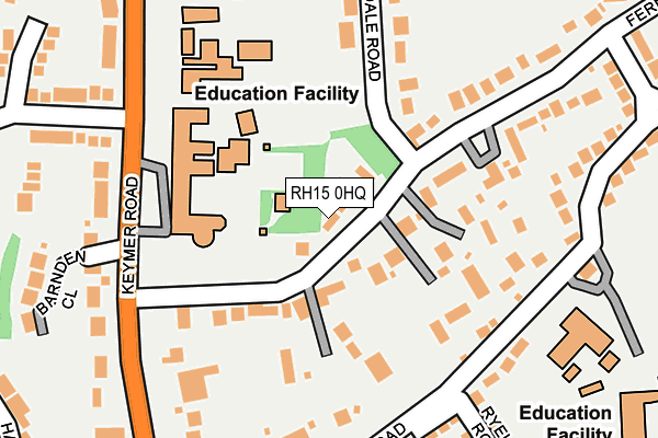 RH15 0HQ map - OS OpenMap – Local (Ordnance Survey)