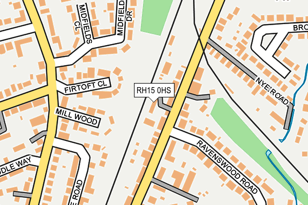 RH15 0HS map - OS OpenMap – Local (Ordnance Survey)
