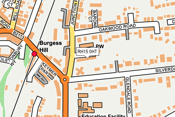 RH15 0HT map - OS OpenMap – Local (Ordnance Survey)