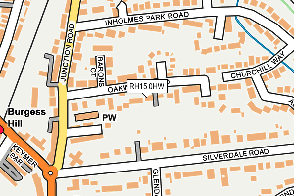 RH15 0HW map - OS OpenMap – Local (Ordnance Survey)
