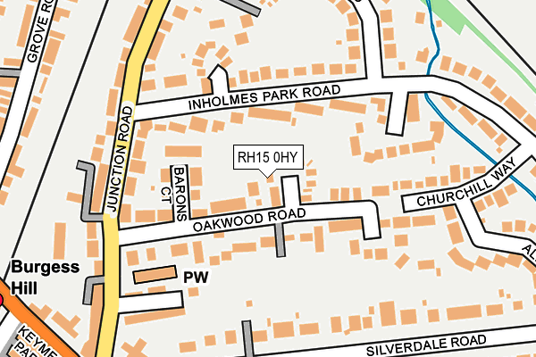 RH15 0HY map - OS OpenMap – Local (Ordnance Survey)