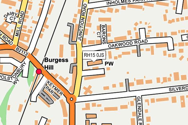 RH15 0JS map - OS OpenMap – Local (Ordnance Survey)