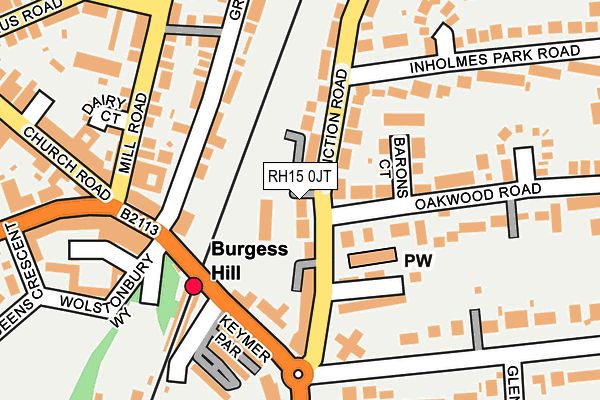 RH15 0JT map - OS OpenMap – Local (Ordnance Survey)