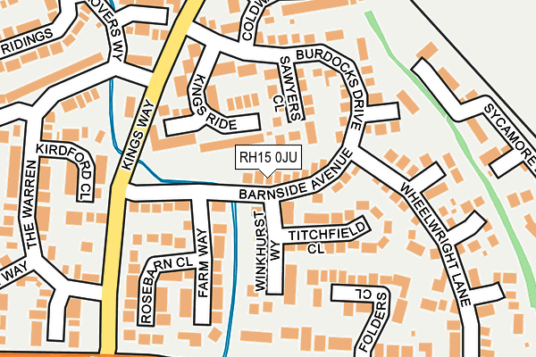 RH15 0JU map - OS OpenMap – Local (Ordnance Survey)