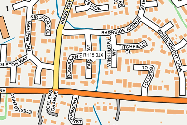 RH15 0JX map - OS OpenMap – Local (Ordnance Survey)