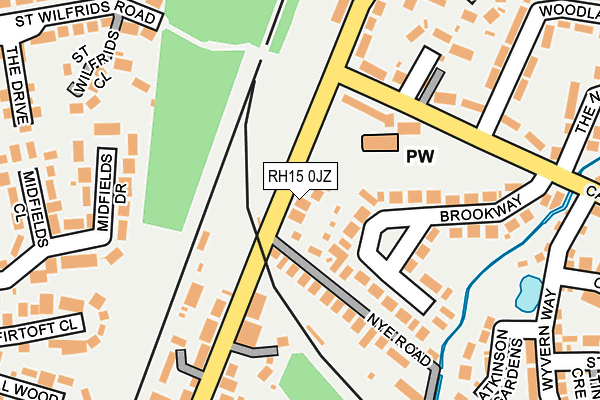 RH15 0JZ map - OS OpenMap – Local (Ordnance Survey)