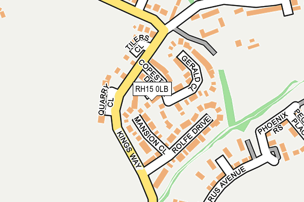RH15 0LB map - OS OpenMap – Local (Ordnance Survey)
