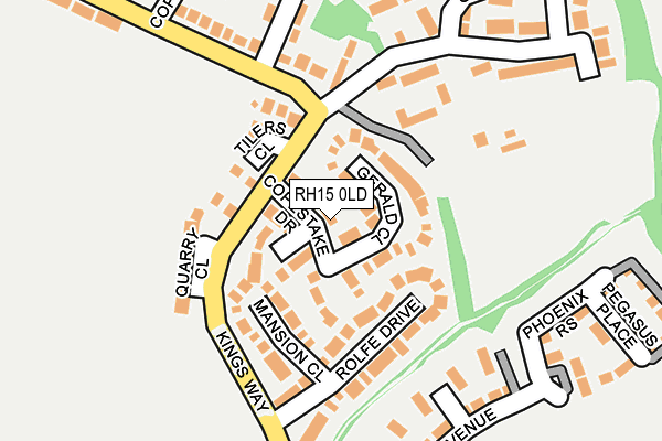 RH15 0LD map - OS OpenMap – Local (Ordnance Survey)