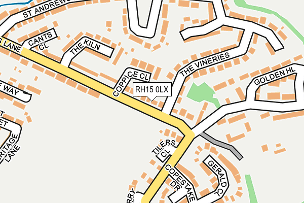 RH15 0LX map - OS OpenMap – Local (Ordnance Survey)